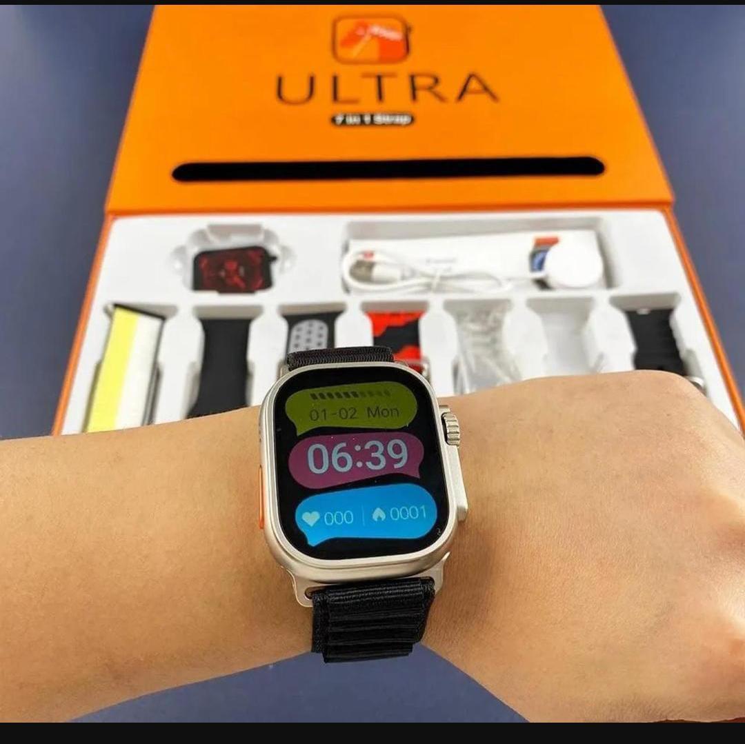 Ultra Smart Watch 7 in 1 Straps Fitness Model