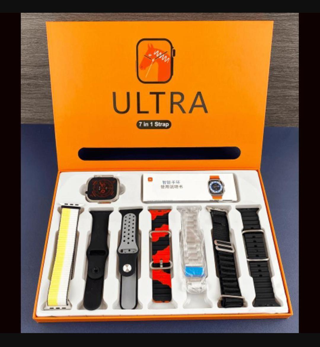 Ultra Smart Watch 7 in 1 Straps Fitness Model