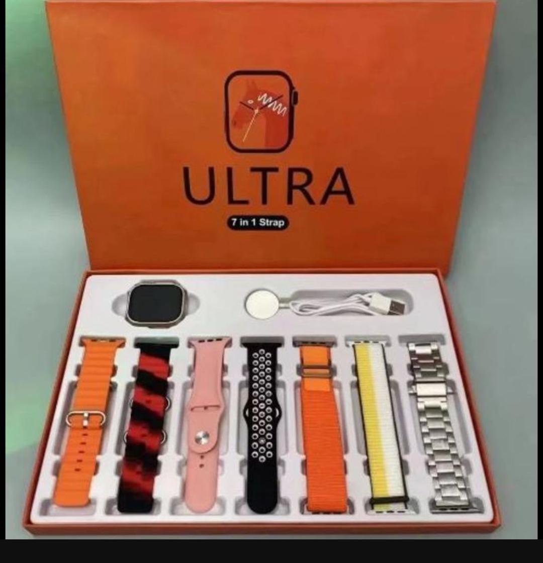 Ultra Smart Watch 7 in 1 Straps Fitness Model