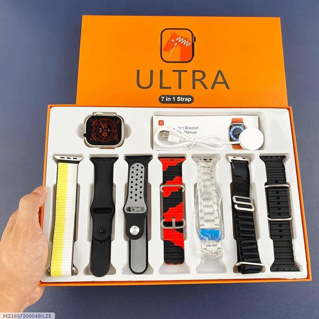 Ultra Smart Watch 7 in 1 Straps Fitness Model