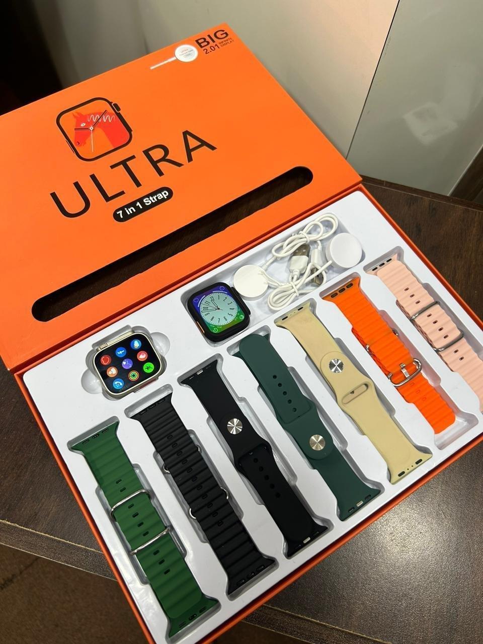 Ultra Smart Watch 7 in 1 Straps Fitness Model