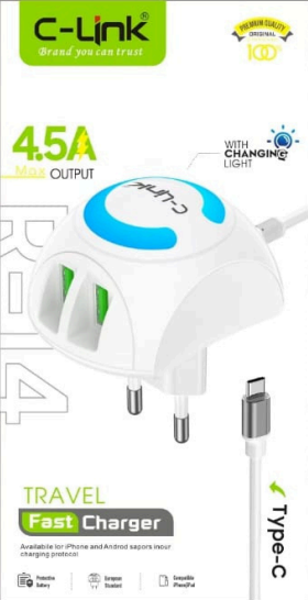 C-Link Fast Travel Charger Wave (Type-C)
